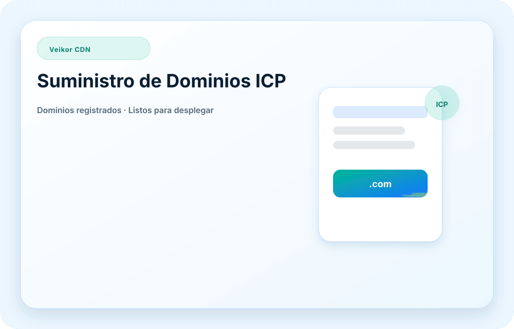 Visual del servicio Veikor CDN