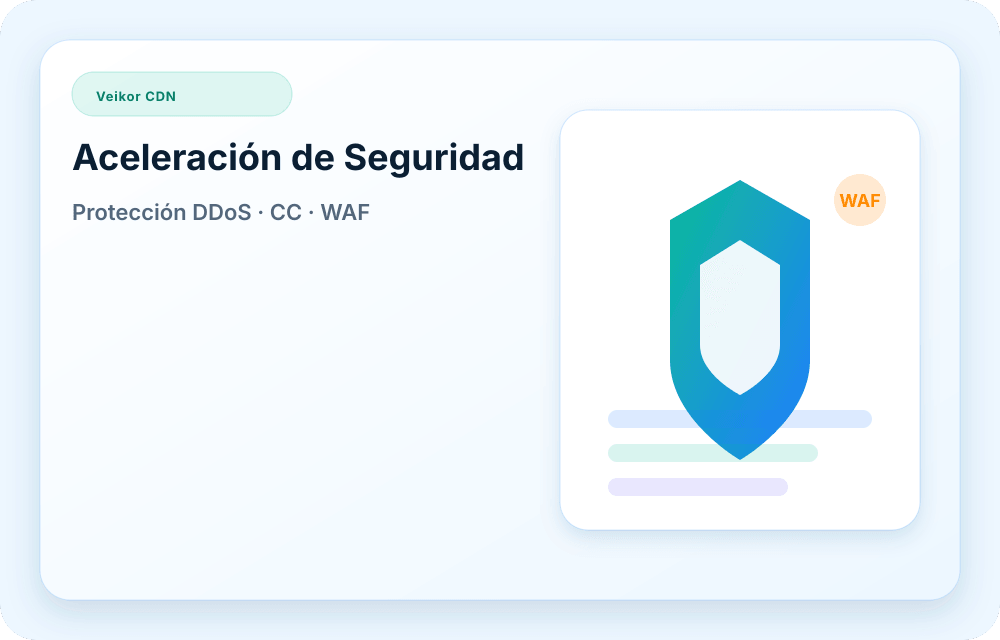 Visual del servicio Veikor CDN