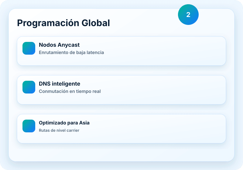 Visual del servicio Veikor CDN