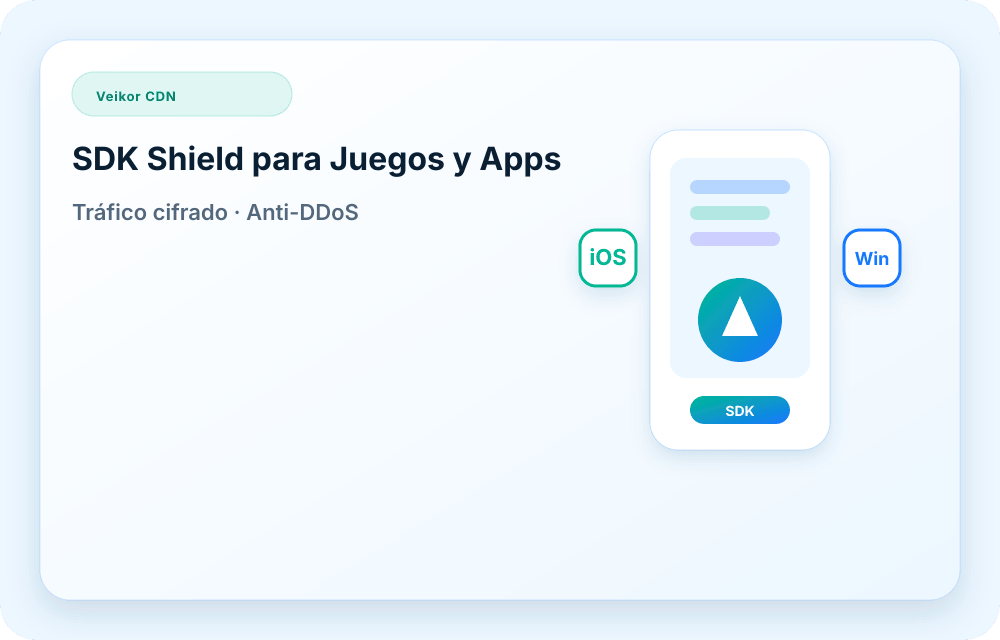 Visual del servicio Veikor CDN
