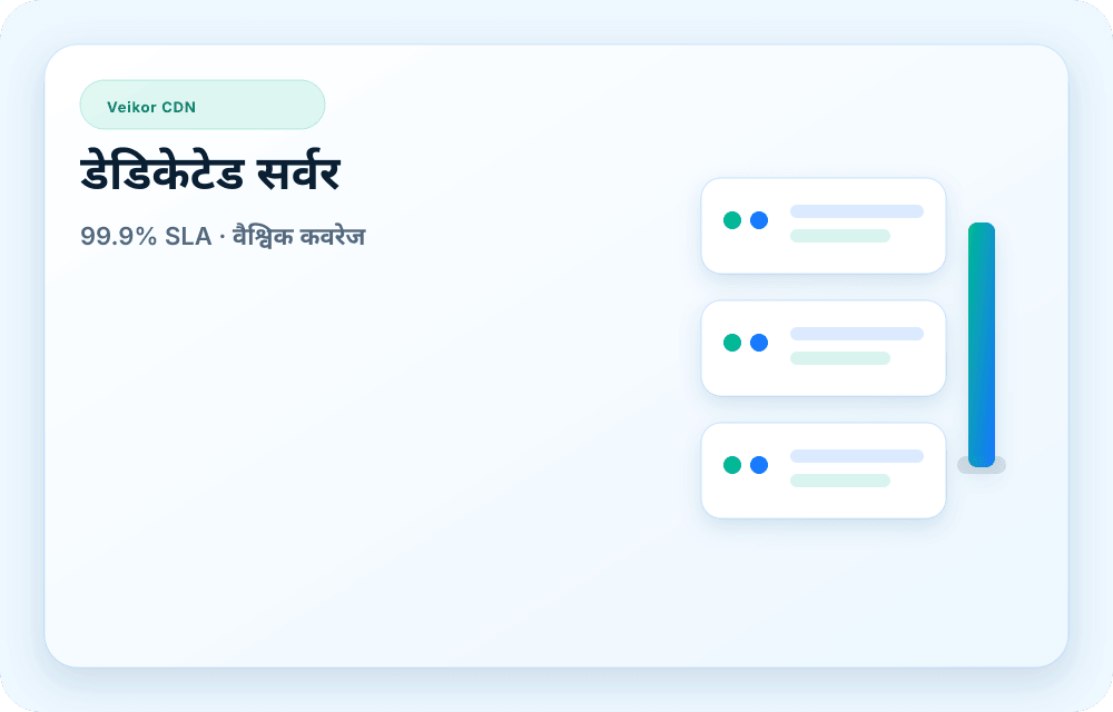 Veikor CDN सेवा विज़ुअल