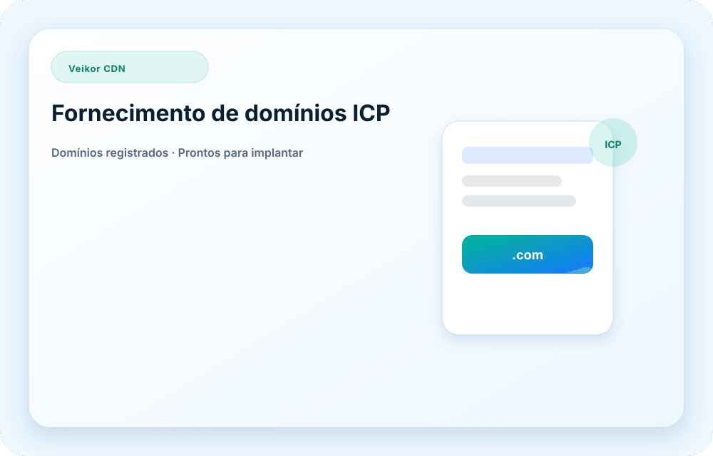 Visual do serviço Veikor CDN