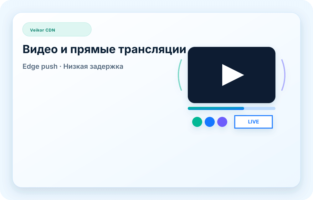Визуал сервиса Veikor CDN